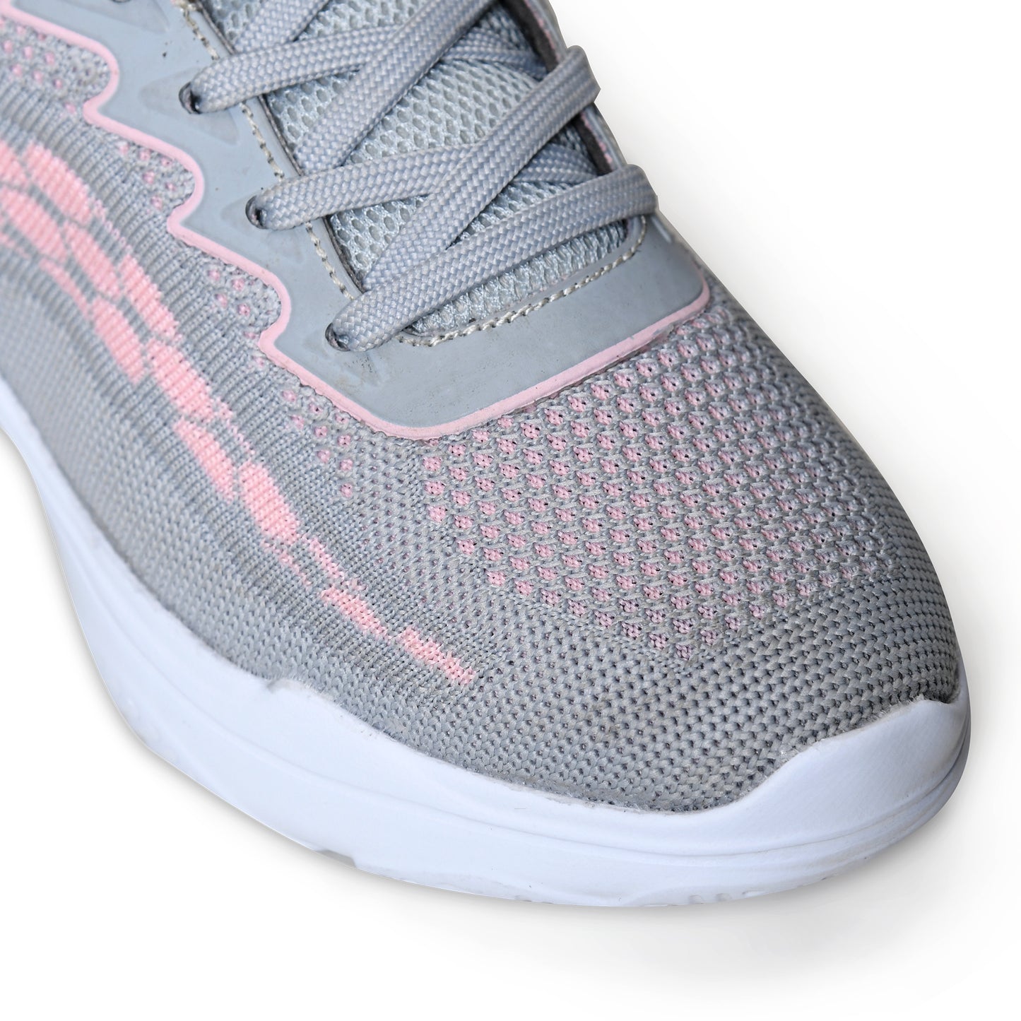 Blackblaze Women's Casual Sneakers, Grey and Pink, 9041
