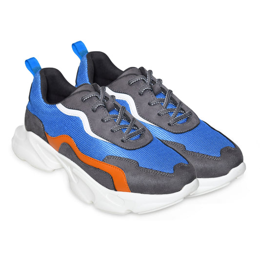 CF-01 Sneakers For Men  (Blue, White, Grey , 10)