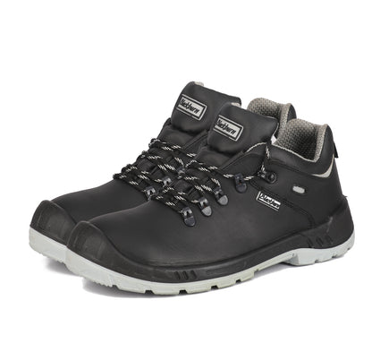 Blackburn Black Lace-up Leather Safety Shoes
