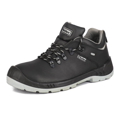 Blackburn Black Lace-up Leather Safety Shoes