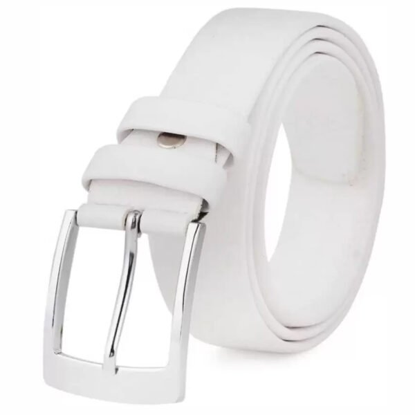 Blackburn White Genuine Leather Belt