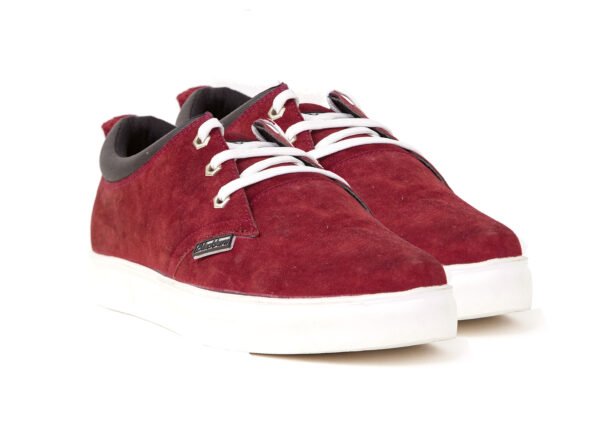 Blackburn Men's 1021 Red Suede Classic Tone Casual Sneakers Shoes - Image 3