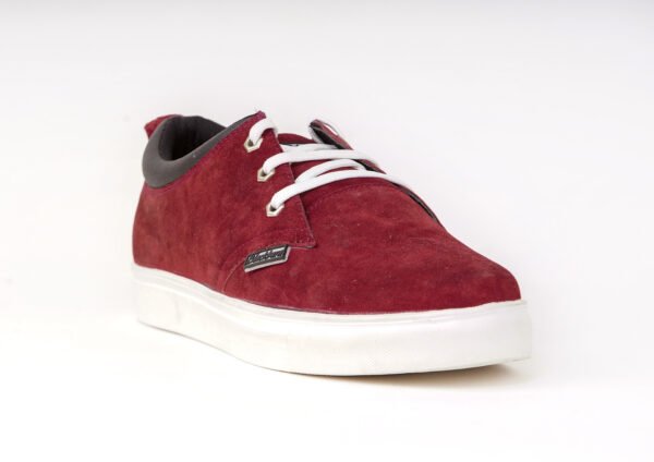 Blackburn Men's 1021 Red Suede Classic Tone Casual Sneakers Shoes - Image 2