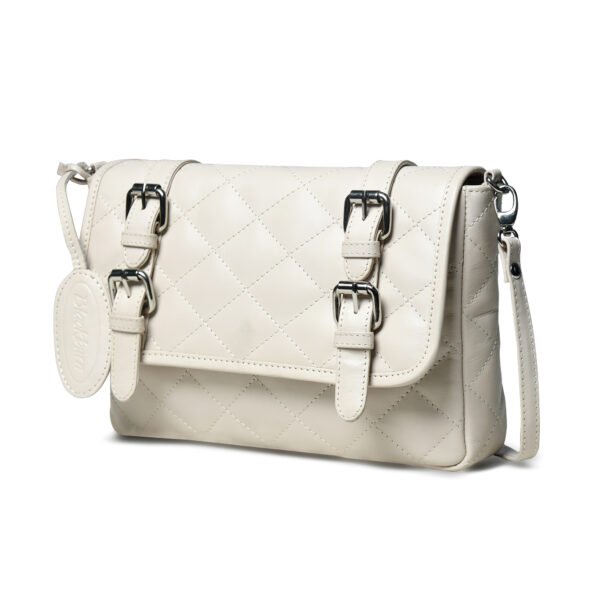 BlackBurn BB-107 White Ladies Leather Handbags