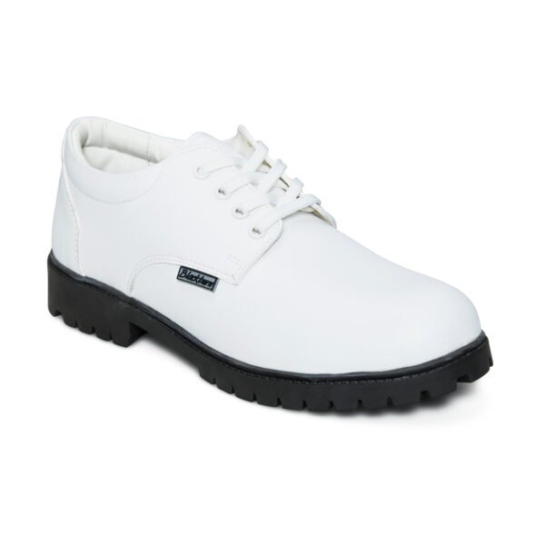 BlackBurn Microfiber White Men Safety Shoes