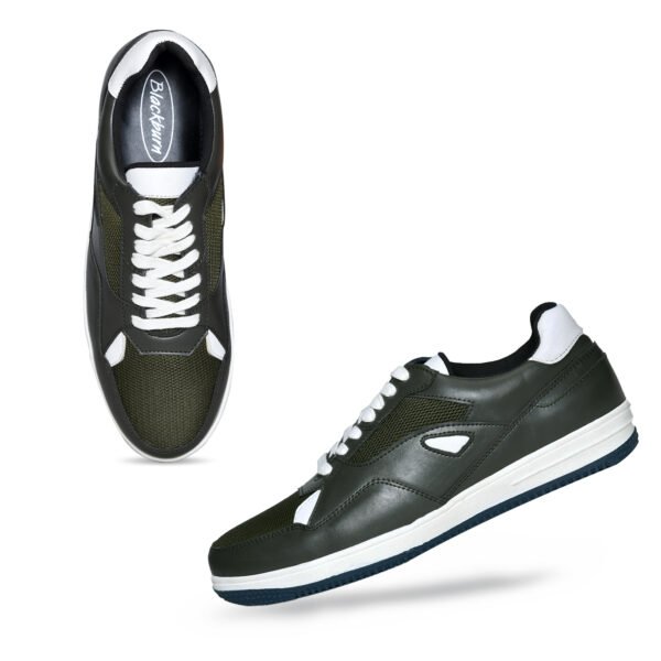 BlackBurn CF-06 Olive Green Lace Up Casual Men Shoes - Image 4