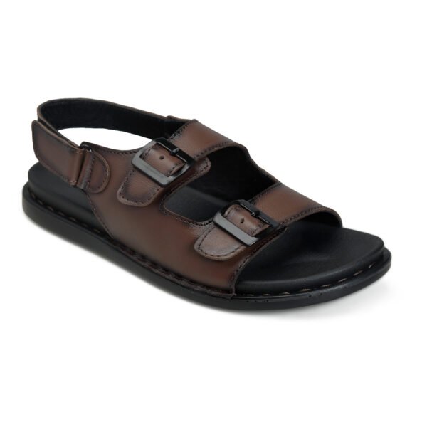 BlackBurn Slip-06 Brown Men's Leather Back Strap Slipper