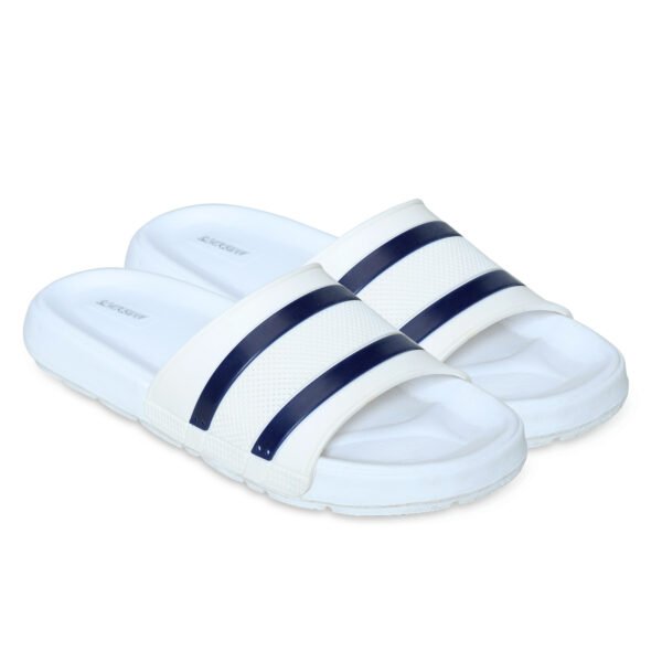 BlackBurn Float-2 White/Blk Men Floter Chappal - Image 2