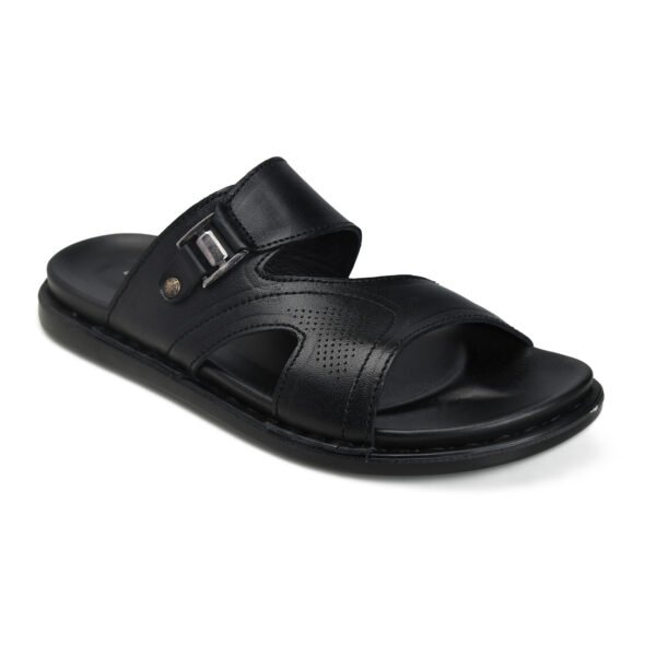 BlackBurn Slip-08 Black Men's Leather Slipper