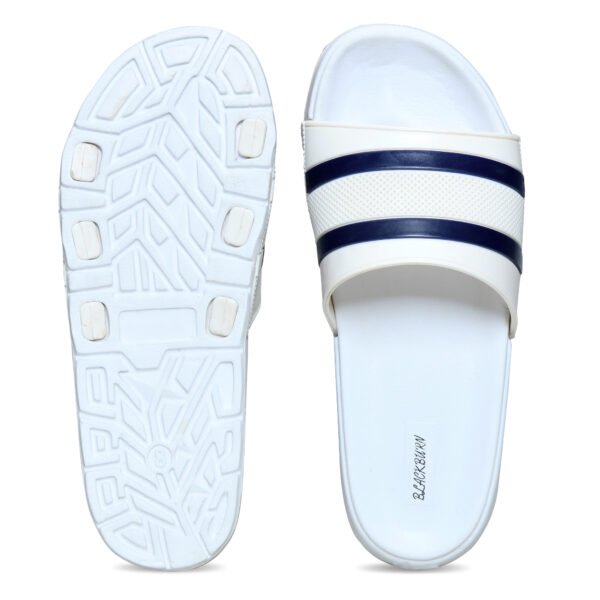 BlackBurn Float-2 White/Blk Men Floter Chappal - Image 5