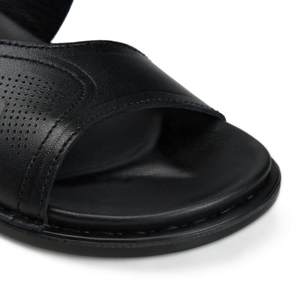 BlackBurn Slip-08 Black Men's Leather Slipper - Image 6