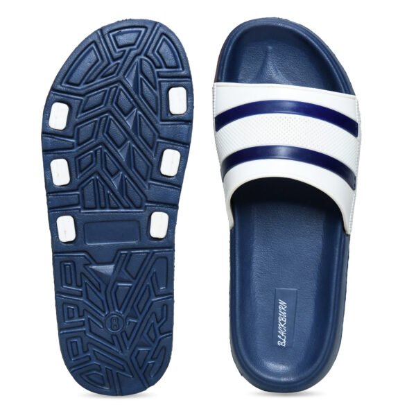 BlackBurn Float-03 Blue/White Men Floter Chappal - Image 5