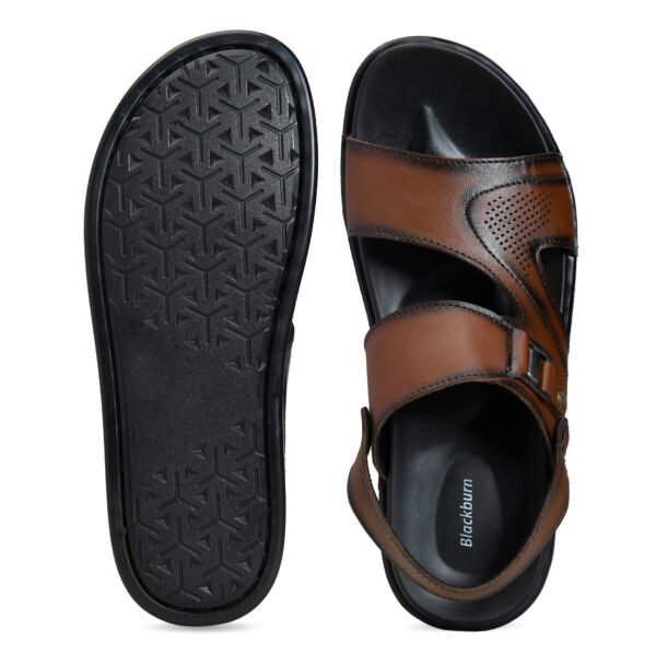 BlackBurn Slip-09 Light Brown Men's Leather Sandal - Image 5