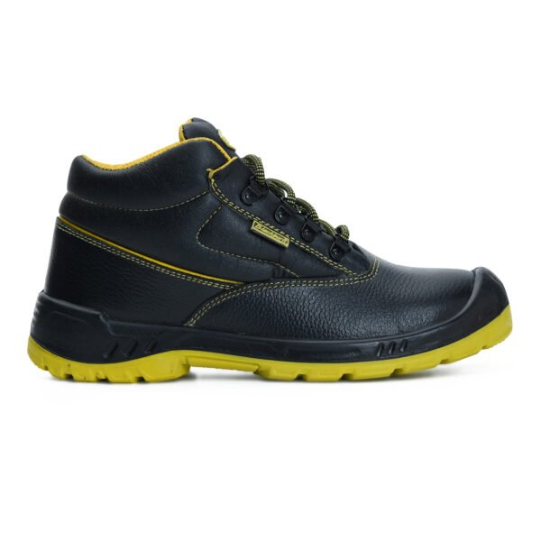 BlackBurn 1259 Black/Yellow Men's Leather Safety Highcut Shoes - Image 5